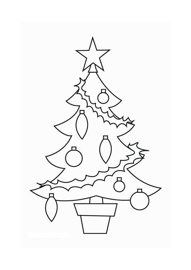 Fargeleggingsbilde juletre