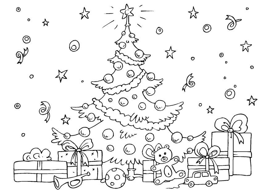 juletre Fargeleggingsbilde juletre
