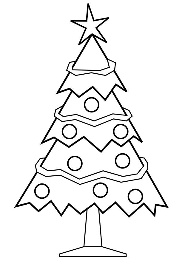 Fargeleggingsbilde juletre