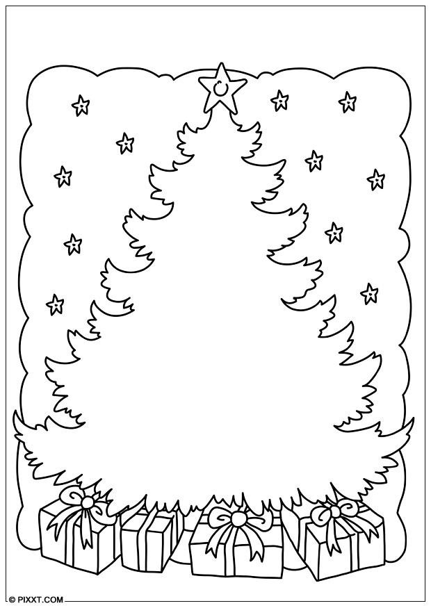 Fargeleggingsbilde juletre