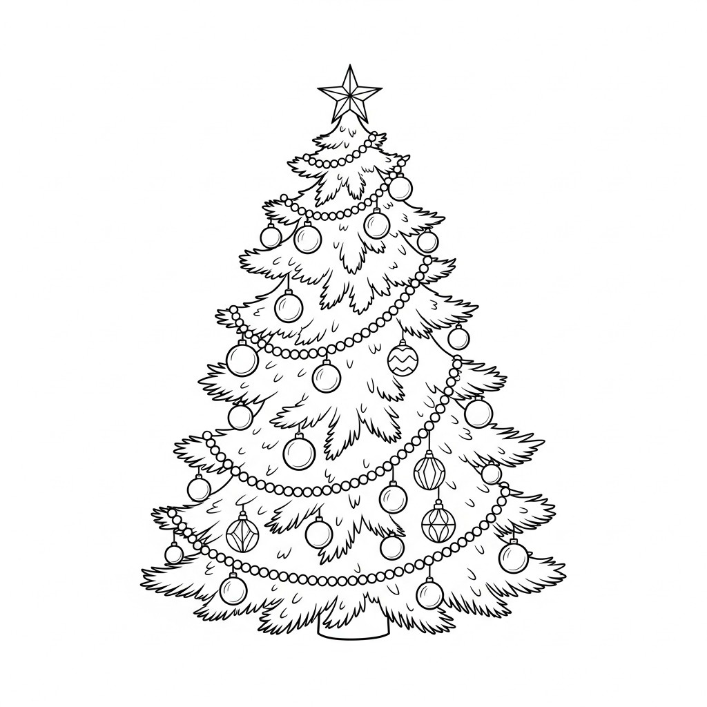 juletre Fargeleggingsbilde juletre
