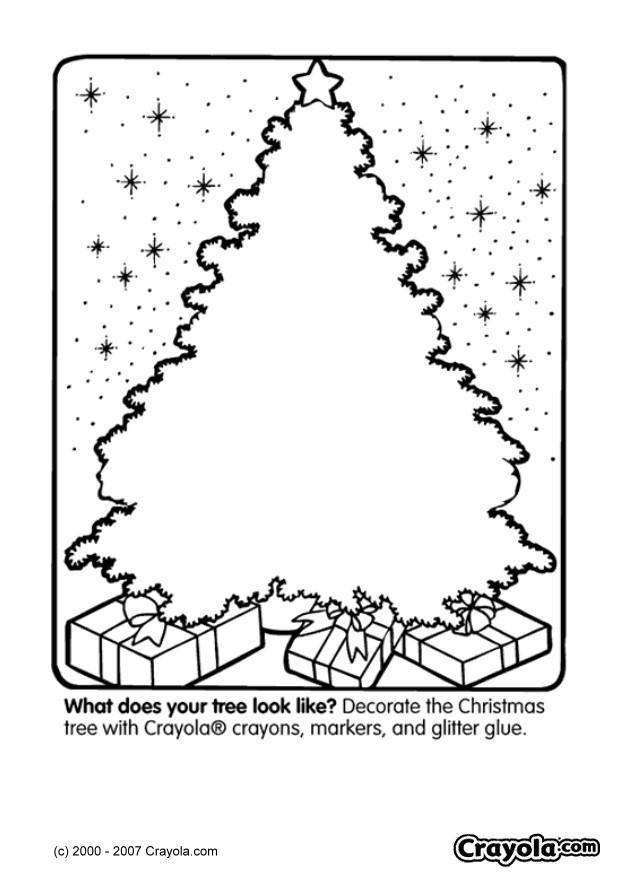 juletre Fargeleggingsbilde juletre