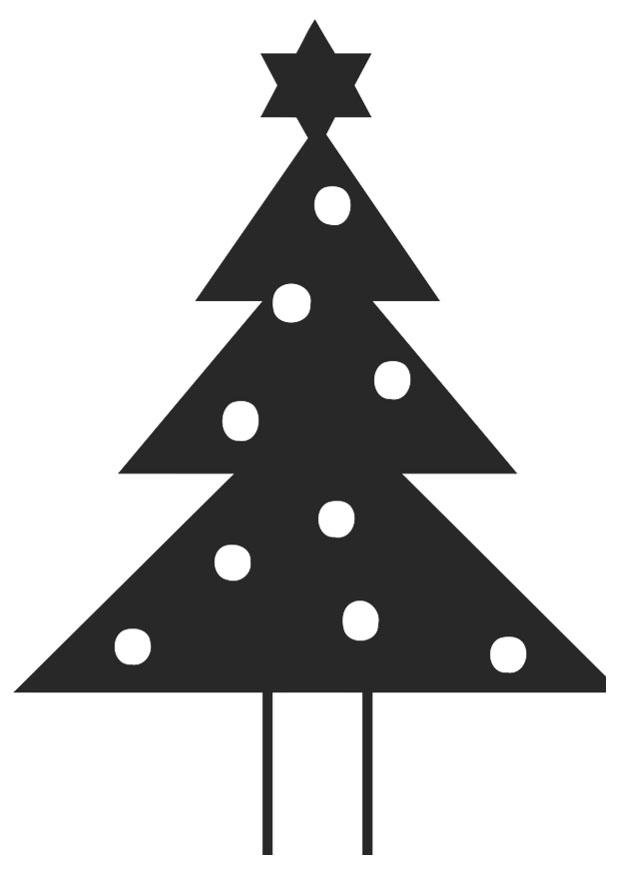 juletre med julestjerne Fargeleggingsbilde juletre med julestjerne