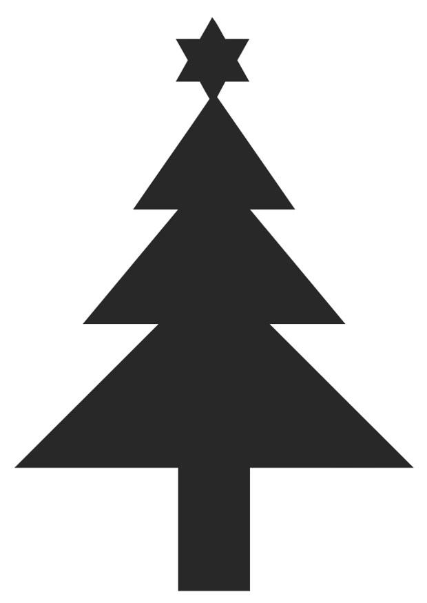 juletre med stjerne Fargeleggingsbilde juletre med stjerne