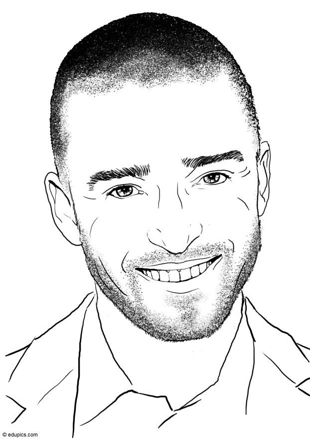 Fargeleggingsbilde justin timberlake
