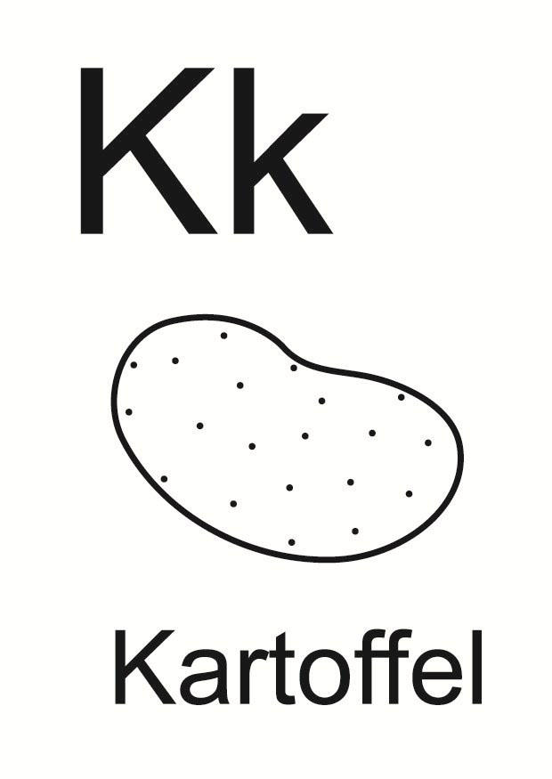 k Fargeleggingsbilde k