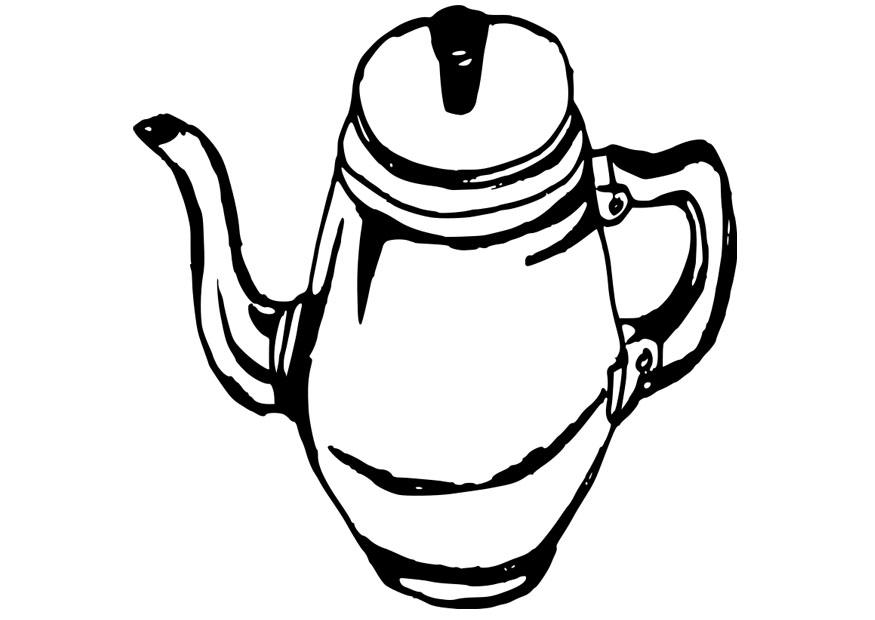 kaffekanne Fargeleggingsbilde kaffekanne