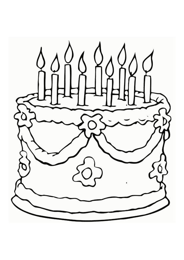 kake Fargeleggingsbilde kake