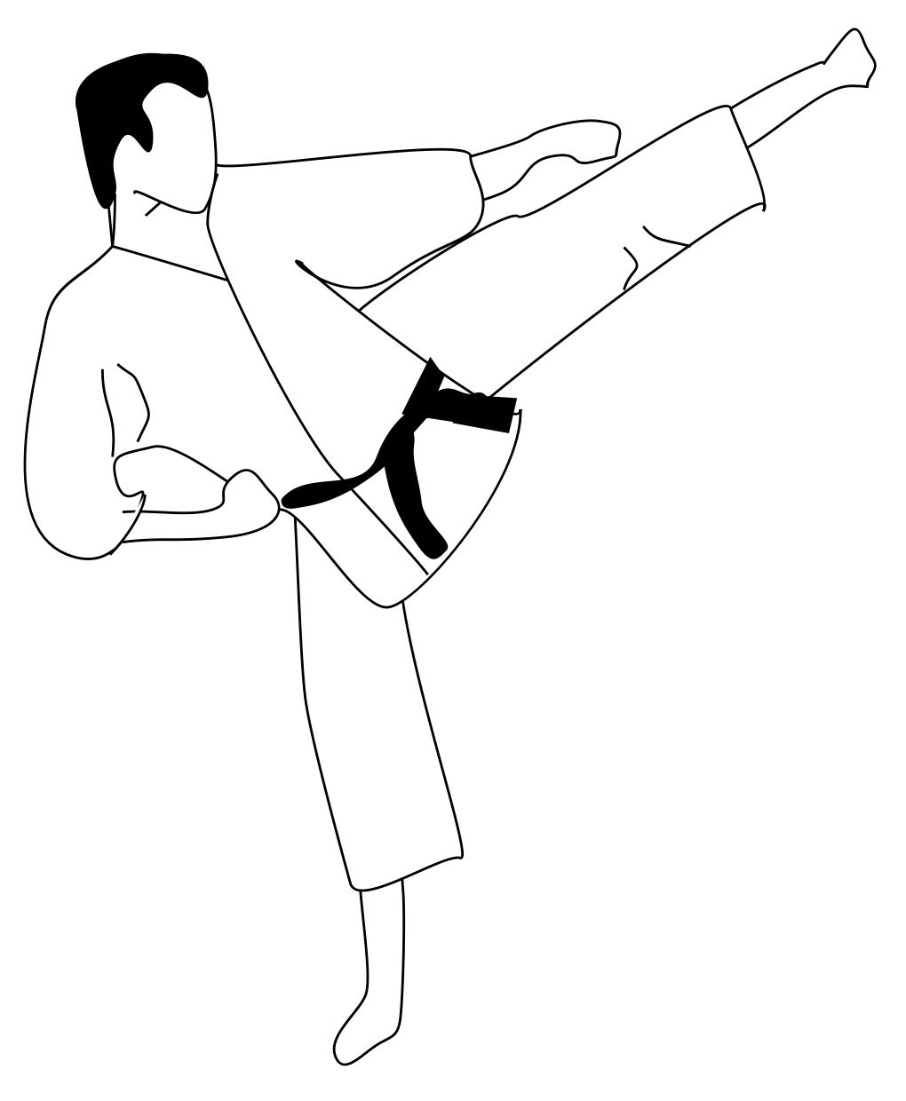 Fargeleggingsbilde karate