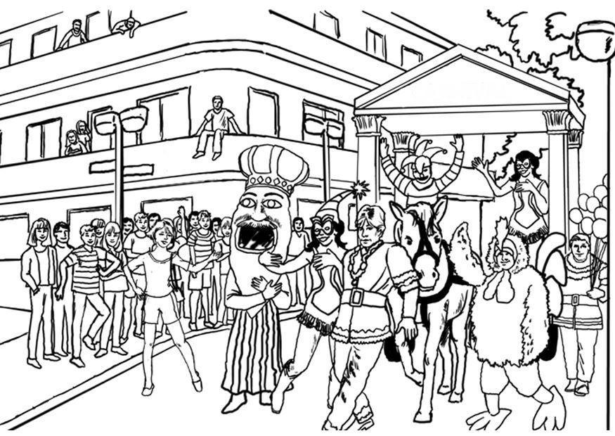 Fargeleggingsbilde karneval