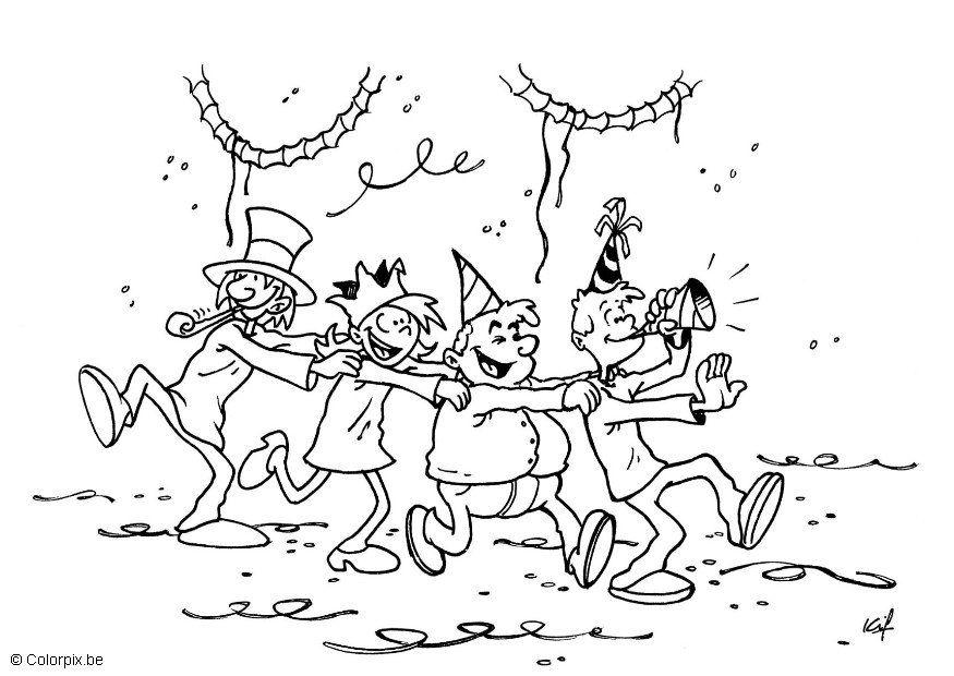karnevalsfest Fargeleggingsbilde karnevalsfest