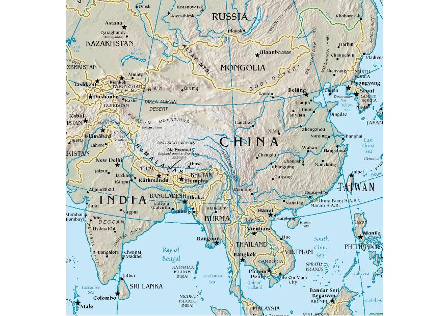 bilde kart over kina