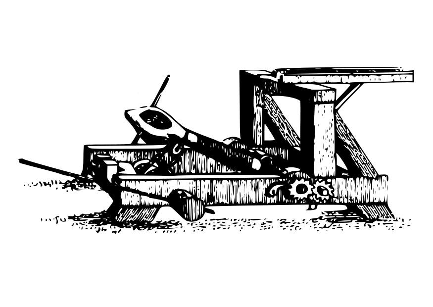 katapult Fargeleggingsbilde katapult