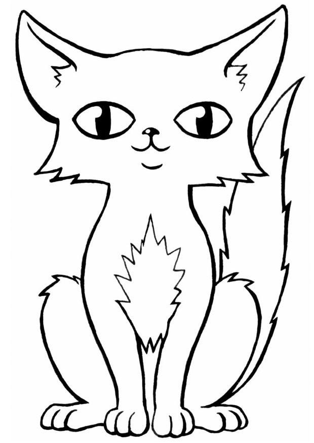 Fargeleggingsbilde katt