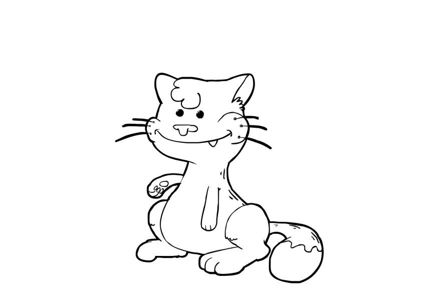 katt Fargeleggingsbilde katt