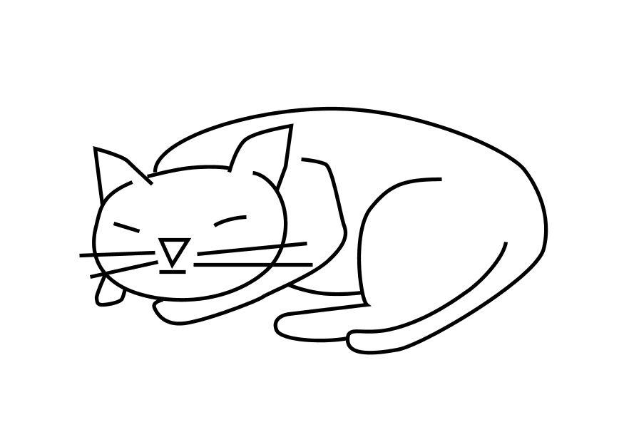 Fargeleggingsbilde katt