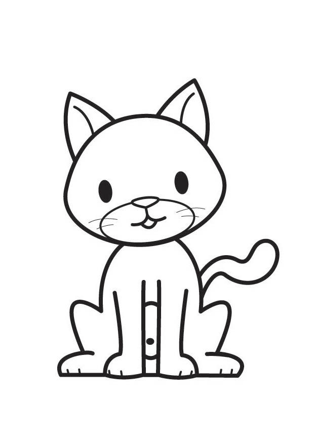 katt Fargeleggingsbilde katt