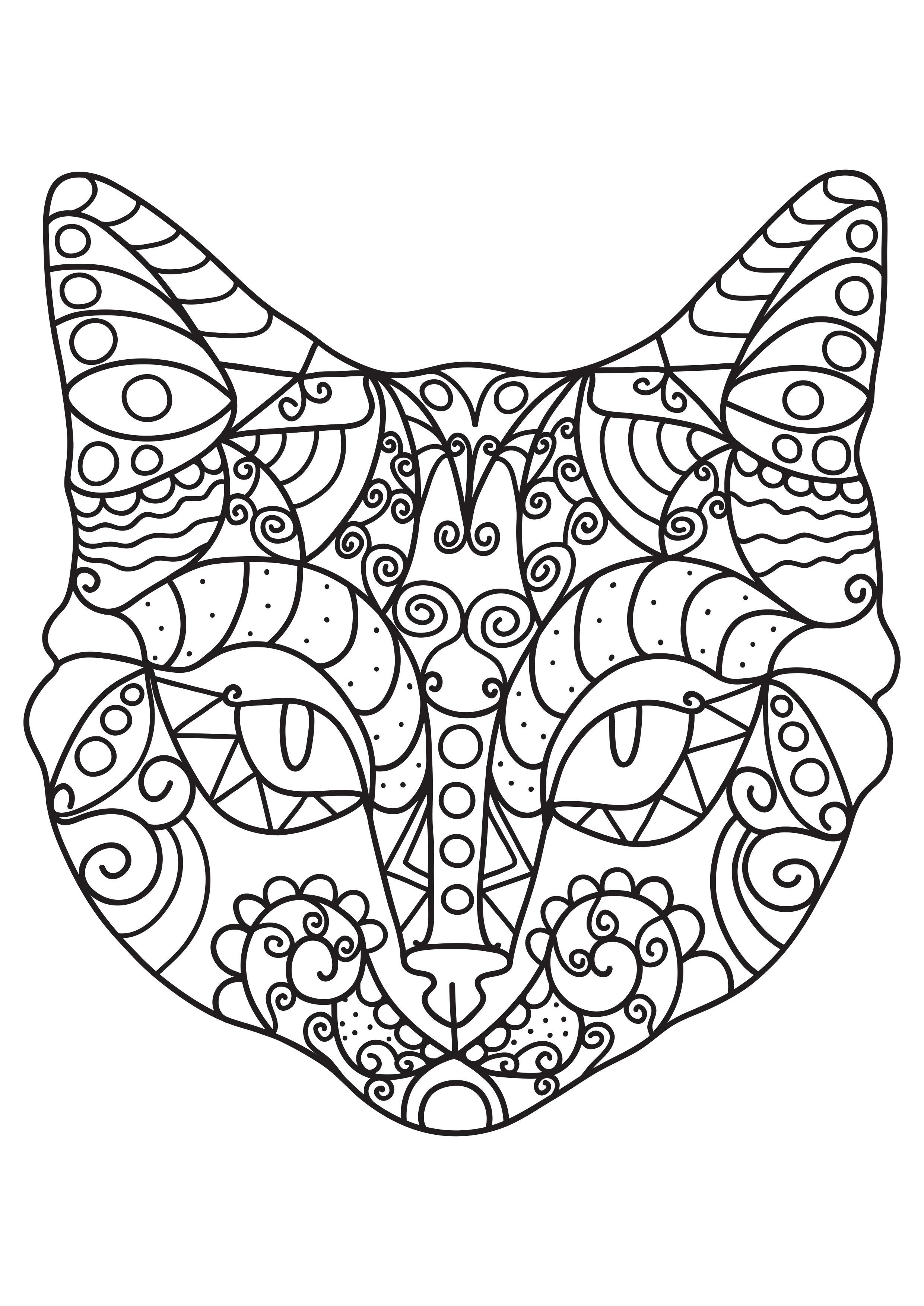 katt Fargeleggingsbilde katt
