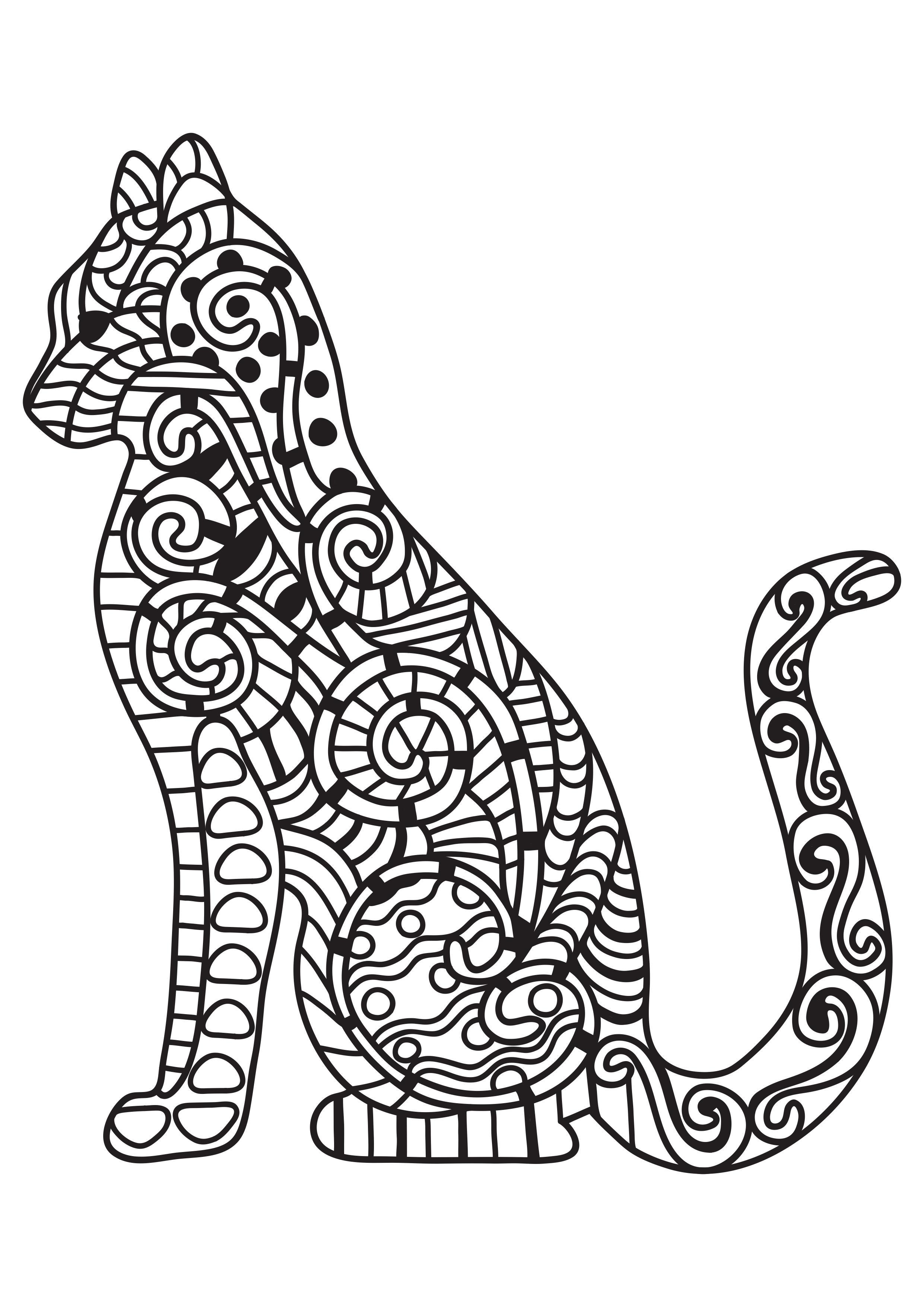 katt Fargeleggingsbilde katt