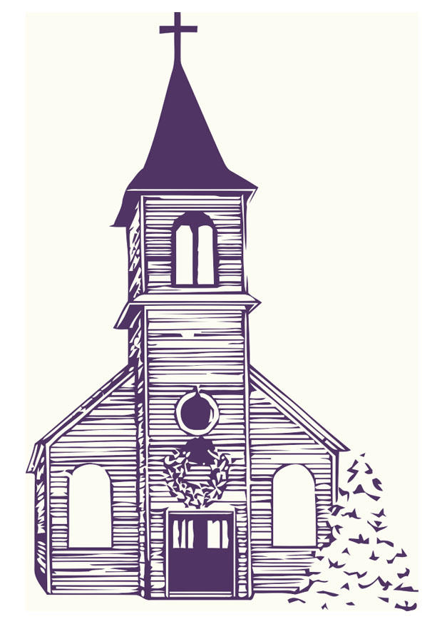 bilde kirke om vinteren
