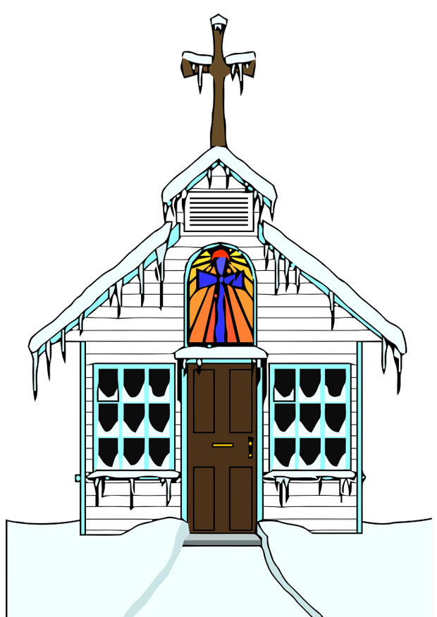 kirke om vinteren bilde kirke om vinteren