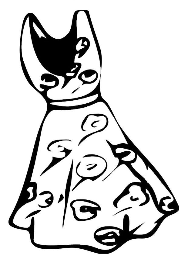 Fargeleggingsbilde kjole