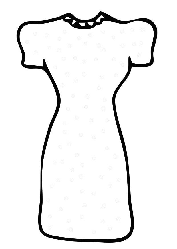Fargeleggingsbilde kjole