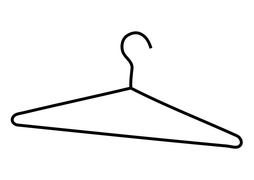 Fargeleggingsbilde kleshenger