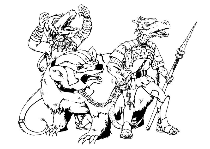 Fargeleggingsbilde kobold