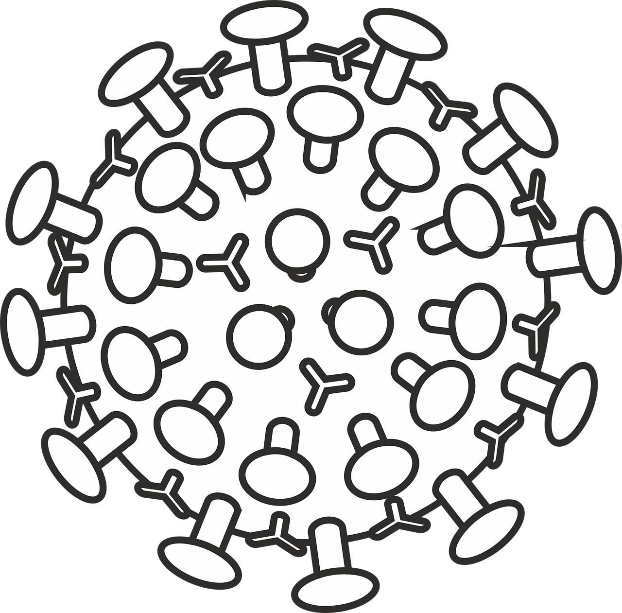 Fargeleggingsbilde koronavirus