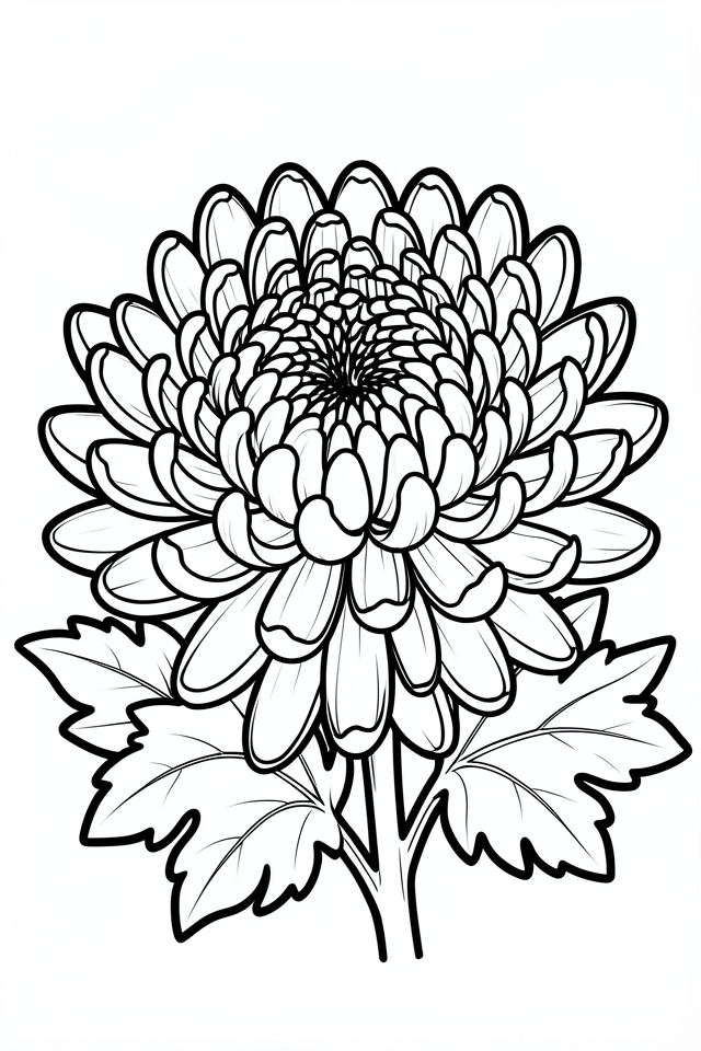 Fargeleggingsbilde krysantemum
