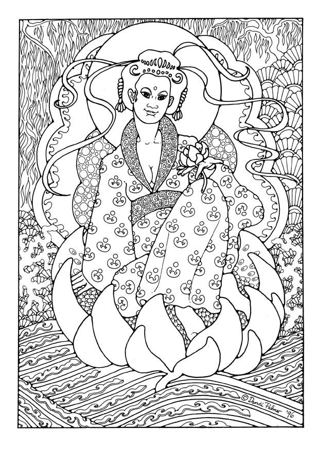 kuan yin Fargeleggingsbilde kuan yin