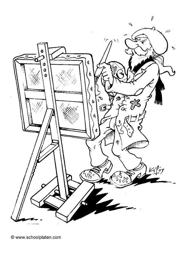 Fargeleggingsbilde kunstner