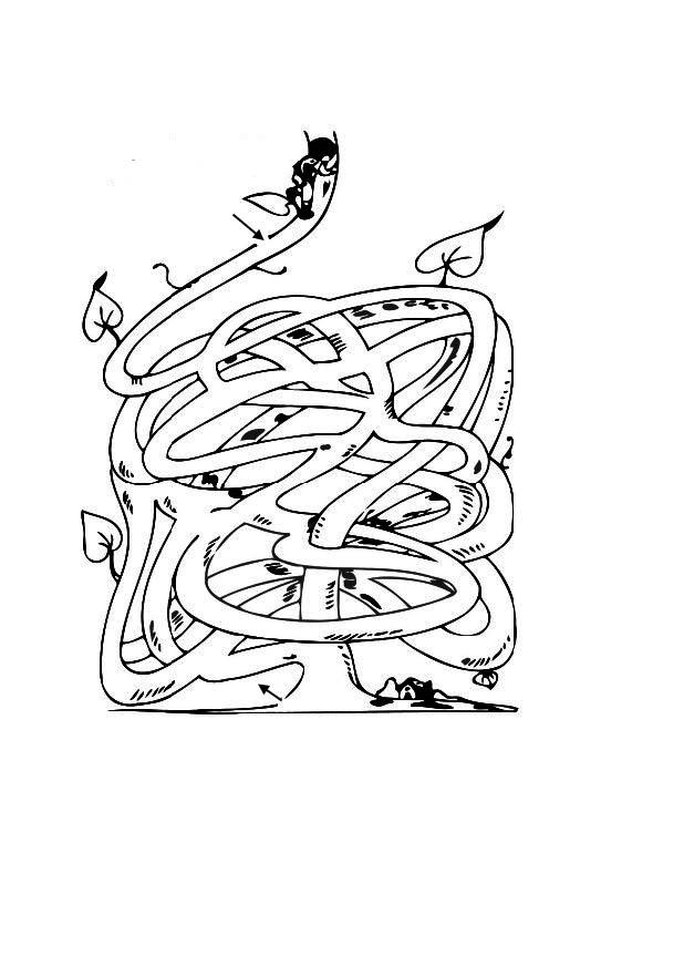Fargeleggingsbilde labyrint bA¸nnestilk