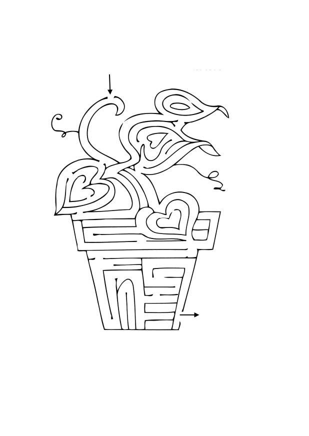 labyrint - plante Fargeleggingsbilde labyrint - plante