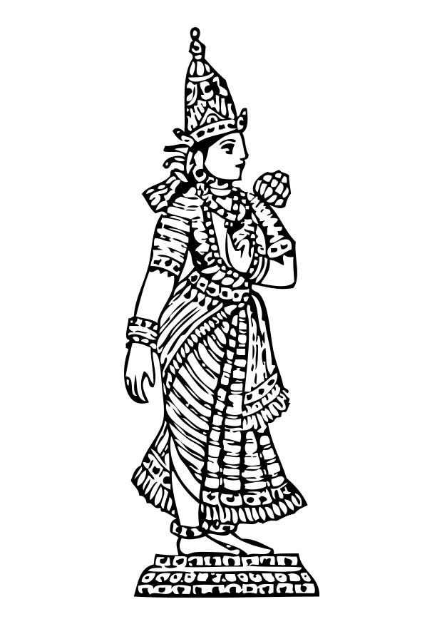 Fargeleggingsbilde lakshmi
