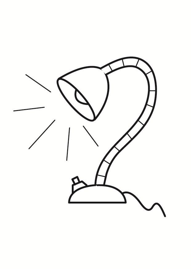 Fargeleggingsbilde lampe