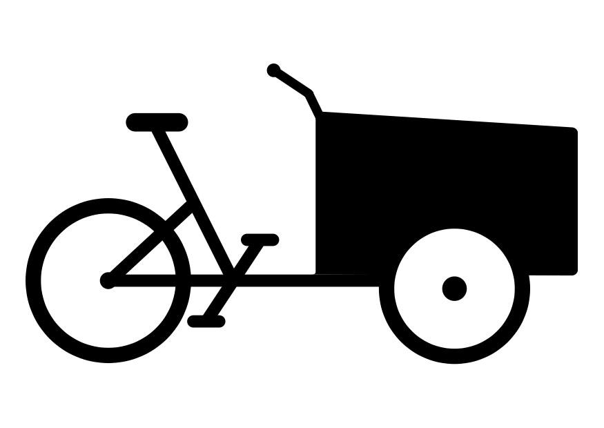 Fargeleggingsbilde lastesykkel