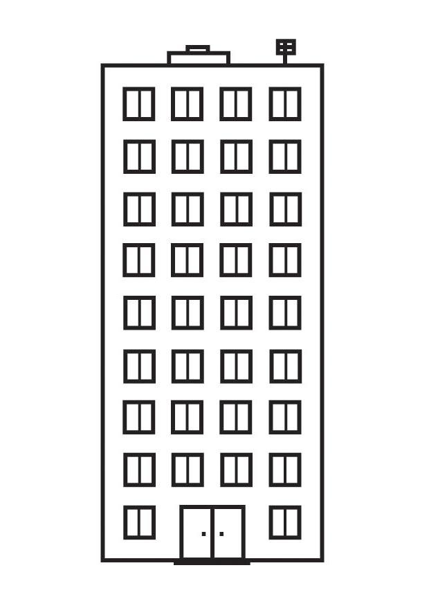 leilighet Fargeleggingsbilde leilighet