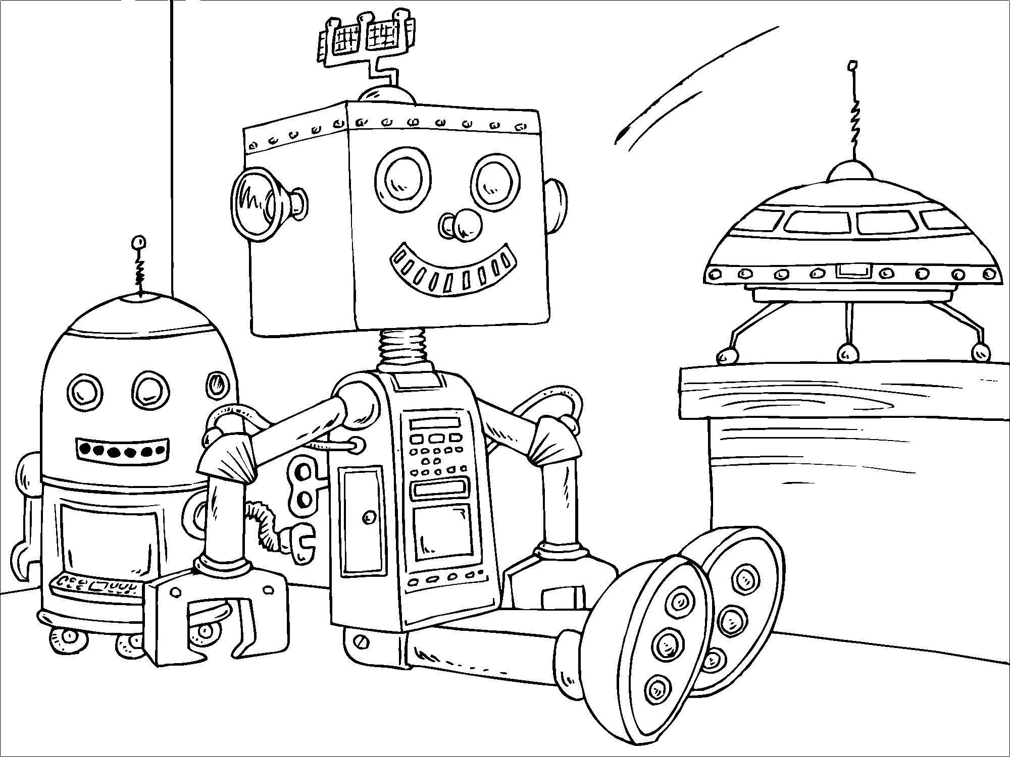 Fargeleggingsbilde lekerobot