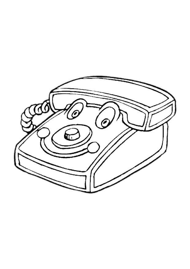 Fargeleggingsbilde leketelefon