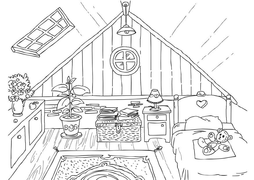loft Fargeleggingsbilde loft