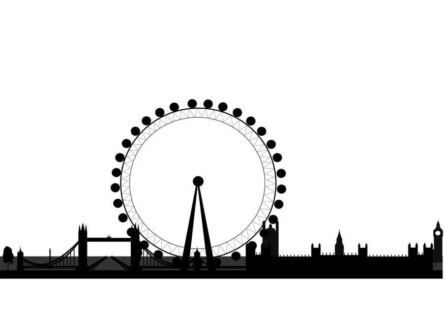 Fargeleggingsbilde london skyline