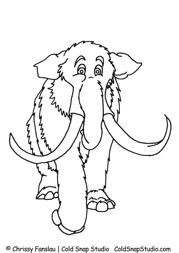 mammut Fargeleggingsbilde mammut