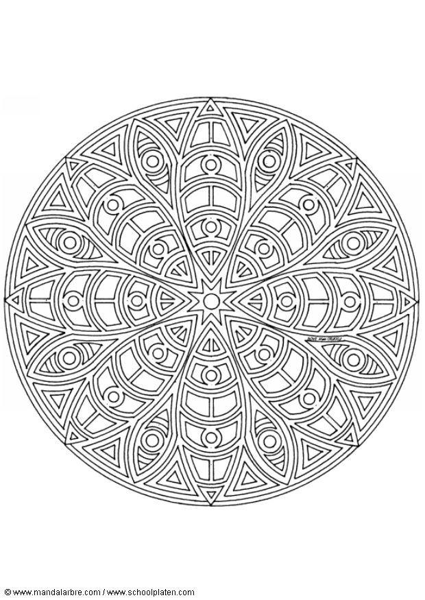 Fargeleggingsbilde mandala - 1402c