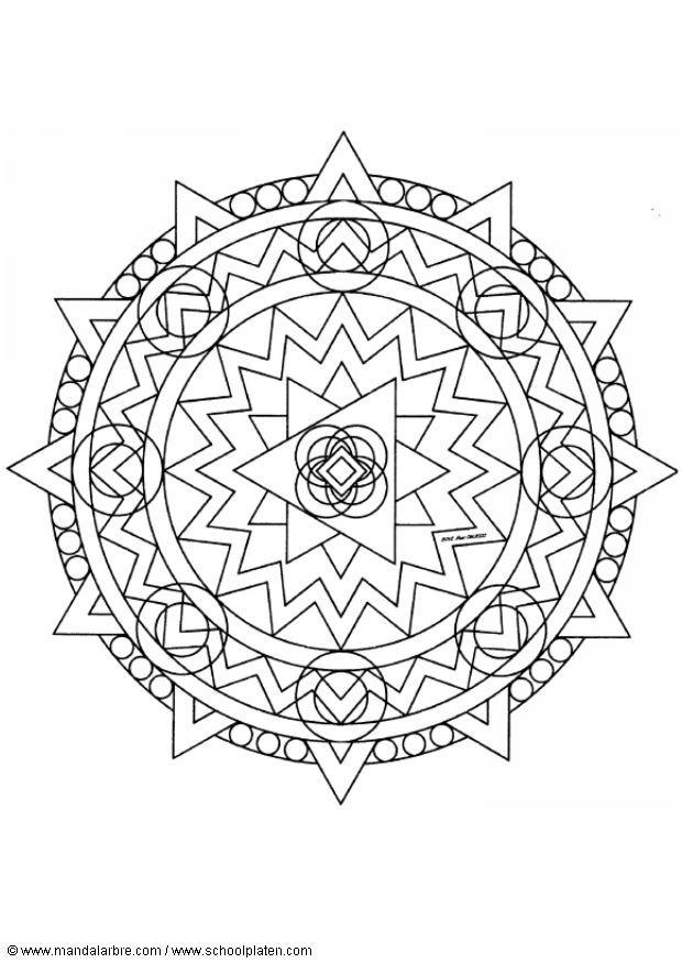 mandala - 1402d Fargeleggingsbilde mandala - 1402d