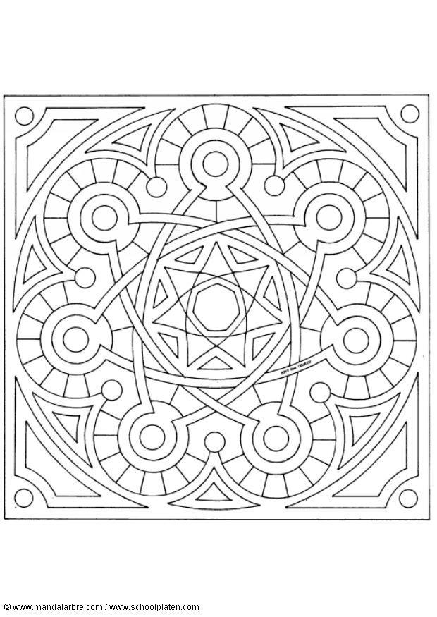mandala - 1502b Fargeleggingsbilde mandala - 1502b