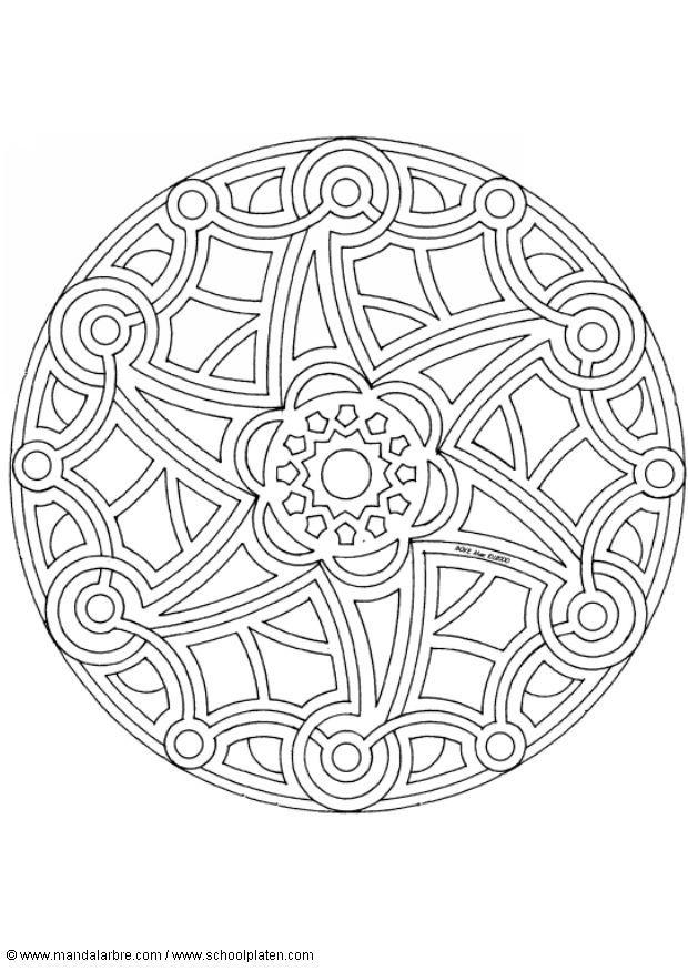 mandala - 1502c Fargeleggingsbilde mandala - 1502c