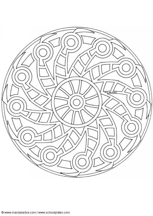 mandala - 1502d Fargeleggingsbilde mandala - 1502d