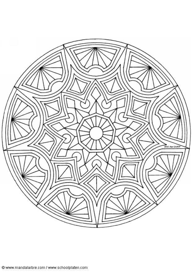 Fargeleggingsbilde mandala - 1502e 